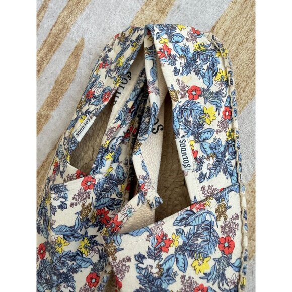 SOLUDOS Floral Espadrilles Flats Size 37 / US 7 NEW NWOB - Picture 6 of 8